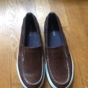 Nautica brown leather loafers